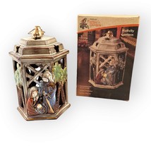 Kirkland Potters Garden Nativity Lantern Tealight Candle Holder Christmas - £11.60 GBP