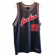 Vtg 90&#39;s Air Jordan Jersey Gray &amp; Red Made in Thailand Size Medium Rare Colorway - £112.08 GBP