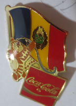 Coca-Cola XXIV Olympiad Seoul Korea Olympic Flag Pin ROMANIA 1983 - £2.73 GBP