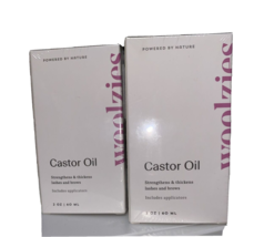 2 PACK Castor oil Woolzies  Strengthens &amp; thickens Lashes and Brows 2 oz... - £20.23 GBP