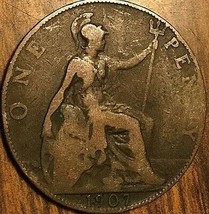 1907 Uk Gb Great Britain One Penny - £1.42 GBP