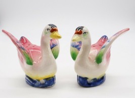 Cute vintage ceramic swans salt and pepper shaker set made in Japan - $20.00