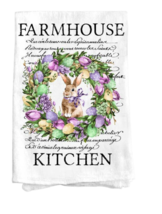 Farmhouse Kitchen Easter Bunny 100% Cotton Kitchen Hand Drying Dish Towel - $110.22 MXN