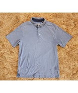 Tommy Bahama Blue Ribbed Short Sleeve Button Polo Shirt Size: Large - $297.83 MXN