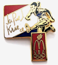 VTG McDonald’s Jackie Joyner-Kersee Olympic Pin USATorch Rings Athlete H... - $16.99