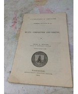 US DEPARTMENT OF AGRICULTURE FARMERS BULLETIN Meats Composition And Cook... - $9.99