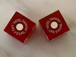 Las Vegas Nevada Dice  Vintage 1 Inch Casino Sahara Hotel Early 1970's  - $5.91