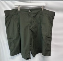Lee Relaxed Fit Green Chino Shorts Pockets Stretch Cotton Elastic Waist 24W - £13.94 GBP