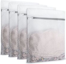 Laundry Bag 4 Pcs Mesh Laundry Bags 12 x 16 Inches Durable Zipper Mesh b... - $13.86