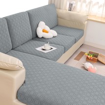 Hyha Individual Couch Cushion Covers, Universal Magic, 2 Cushion Loveseat, Gray - £25.40 GBP