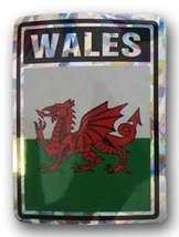 K&#39;s Novelties Wholesale Lot 6 Wales Country Flag Reflective Decal Bumper... - $8.88