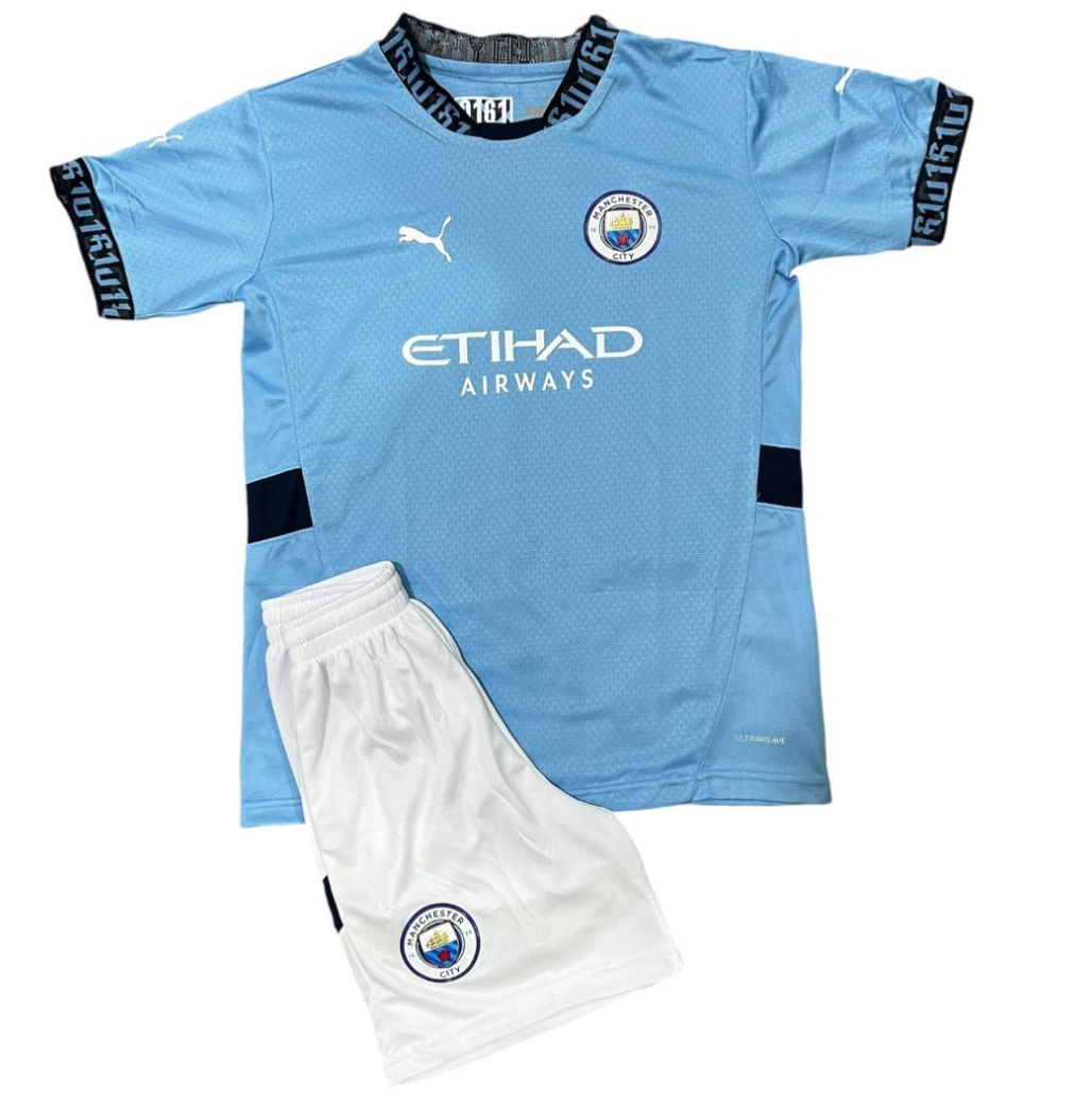 Kids Man City Kit 2024/25 With Free Print of Any Name & Number //FREE SHIPPING