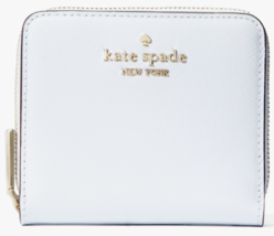 Kate Spade Staci Small ZipAround Wallet Light Blue Leather KG035 NWT $139 Retail - £40.17 GBP
