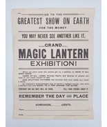 1900&#39;s Antique Original Advertising Poster Flyer Magic Lantern Show Exhi... - £16.39 GBP