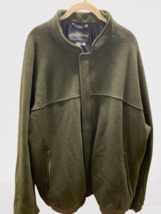 DryJoy by FootJoy Men&#39;s Full Zip Dark Green Fleece Jacket Size X-Large - $29.69