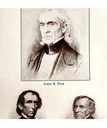 Presidents Polk Tyler Taylor 1928 Print General John Fremont DWV3A - €21,60 EUR