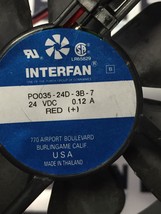 Interfan PO035-24D-3B-7 Cooling Fan Unit  - $12.60
