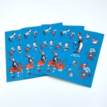 Vintage 4x Dr. Suess Sticker sheets - The Cat in the Hat- Hallmark 1957 1985 - £8.02 GBP
