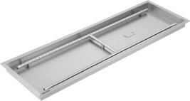 Built-In Fire Pit Burner Pan For Propane Gas (49X16 Inch), Stainless, By Vevor. - £96.46 GBP