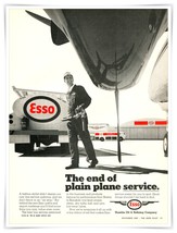 Print Ad Esso Humble Oil End of Plain Plane Service Vintage 1967 Adverti... - $274.00 MXN