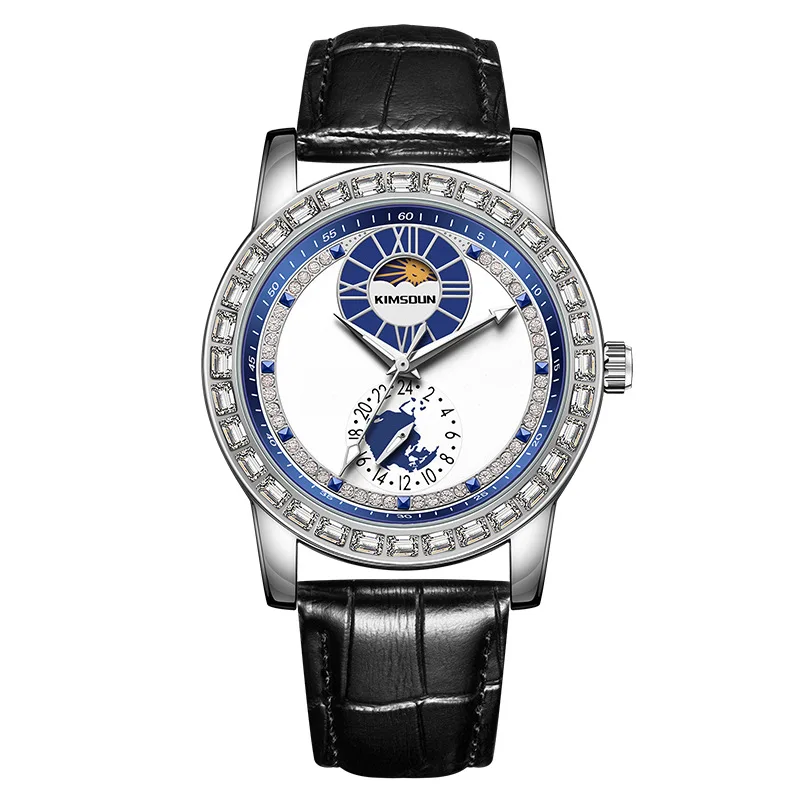 2023   Fully Automatic Men Mechanical  Moon phase display Fashion watch Trend Ma - £145.32 GBP