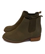 AQUA College Lori Booties Womens 6.5 M Olive Green Waterproof Suede Ankl... - $61.10 CAD