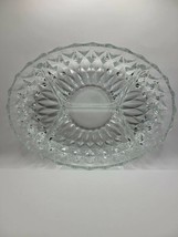 Vintage European Classics Clear Crystal Relish Dish Tray 4 Compartment 1983 Flaw - £7.99 GBP