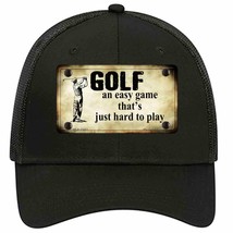Golf An Easy Game Novelty Black Mesh License Plate Hat - $28.99