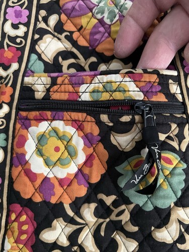Vera Bradley Midnight Wildflowers Suzani Hipster Crossbody Bag - See Pictures Item image 2