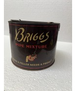 Vintage BRIGGS PIPE MIXTURE PIPE TOBACCO TIN CAN - $40.60 CAD