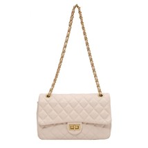 Lattice Shoulder Handbags for Women Leather Tote Bag Chain Quilted Crossbody Bag - £38.41 GBP