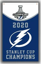 Tampa Bay Lightning Flag 3x5ft Banner Polyester Hockey Stanley Cup lightn019 - £13.45 GBP