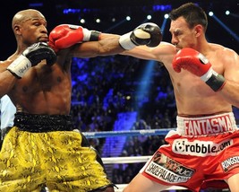 ROBERT THE GHOST GUERRERO VS FLOYD MAYWEATHER JR 8X10 PHOTO BOXING PICTURE - £3.95 GBP