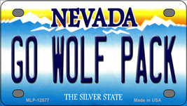 Go Wolf Pack Nevada Novelty Mini Metal License Plate Tag - £11.70 GBP