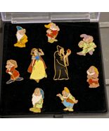 RARE VTG Disney Snow White &amp; Seven Dwarfs Boxed Cast Member Pin Set of 9 - €63,93 EUR
