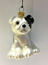 Cherry Designs glass ornament  3” mini black white bulldog dog - $223.01 MXN