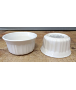 Lot of 2 - Corning Ware French White 4 oz Ramekins - Microwave/ Oven Safe - £9.56 GBP