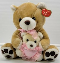 GTI Talking Plush Bears &quot;Love You Mom&quot; Heart with Tags 12&quot; I Love You - £4.75 GBP