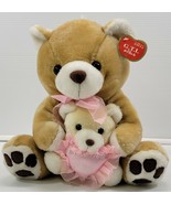 GTI Talking Plush Bears &quot;Love You Mom&quot; Heart with Tags 12&quot; I Love You - £4.76 GBP