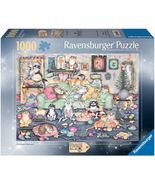 NEW Ravensburger Jigsaw Puzzle 1000 Pieces 12001244 Crazy Cats Christmas... - $494.76 MXN