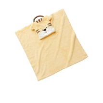 Izzy and Oliver Tiger Baby Travel Blanket 24" x 24" Yellow Ultra Soft Polyester image 2