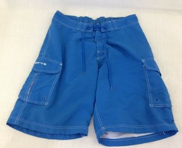 Meant To Be Swim Shorts Men&#39;s Blue Mesh Lined Front Tie  Swim Trunks Siz... - $7.92