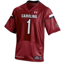 NCAA South Carolina Gamecocks 2XL Under Armour #1 Maroon FootbalL Jersey NWT - $60.76