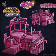 3D Printed Cast n Play Asian Temple Set Structure 28mm 32mm D&D - $148.40 - $168.20