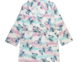 NEW Girls Disney Lilo &amp; Stitch Plush Belted Robe sz 4 rainbow pastel w/ ... - £12.70 GBP