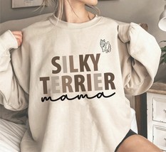 Silky Terrier Mama Sweater, Retro Silky Terrier Gift, Silky Terrier crewneck,Sil - £33.44 GBP