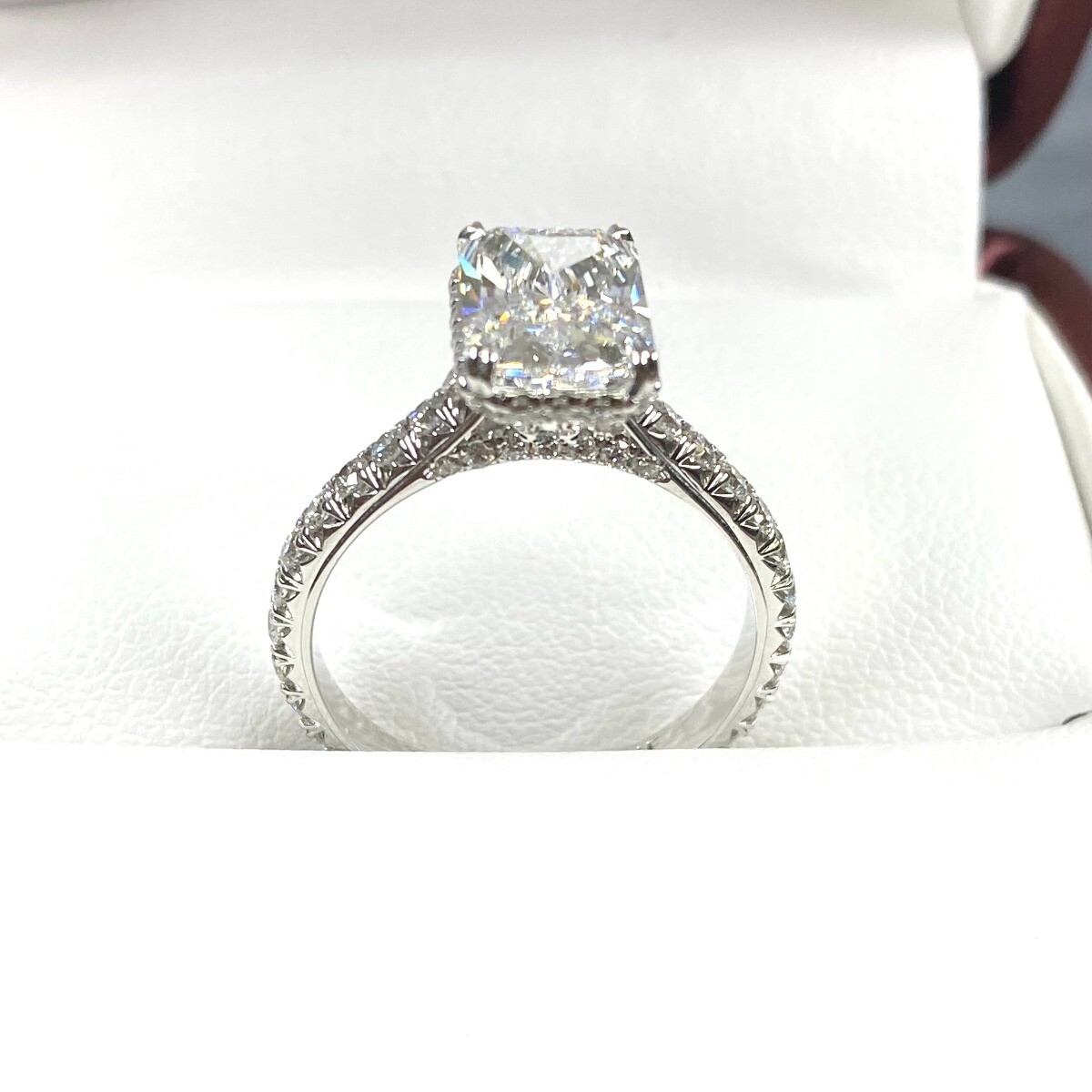 Bague En Diamant Pave Coupe Française GIA Lab Grown 2.08 CT E-VVS2 18k 3.17 TCW Item image 4