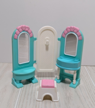 Fisher Price Loving Family Dream Dollhouse Dress Up Green Vanity Mirror ... - $9.89