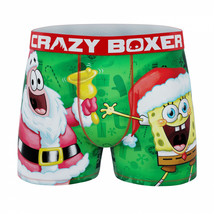 Crazy Boxers SpongeBob SquarePants Holidays Men&#39;s Boxer Briefs Multi-Color - £15.97 GBP