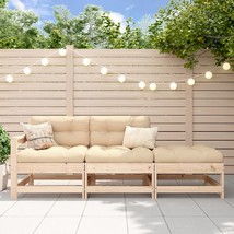 3 Piece Garden Lounge Set Solid Wood Pine - £90.91 GBP